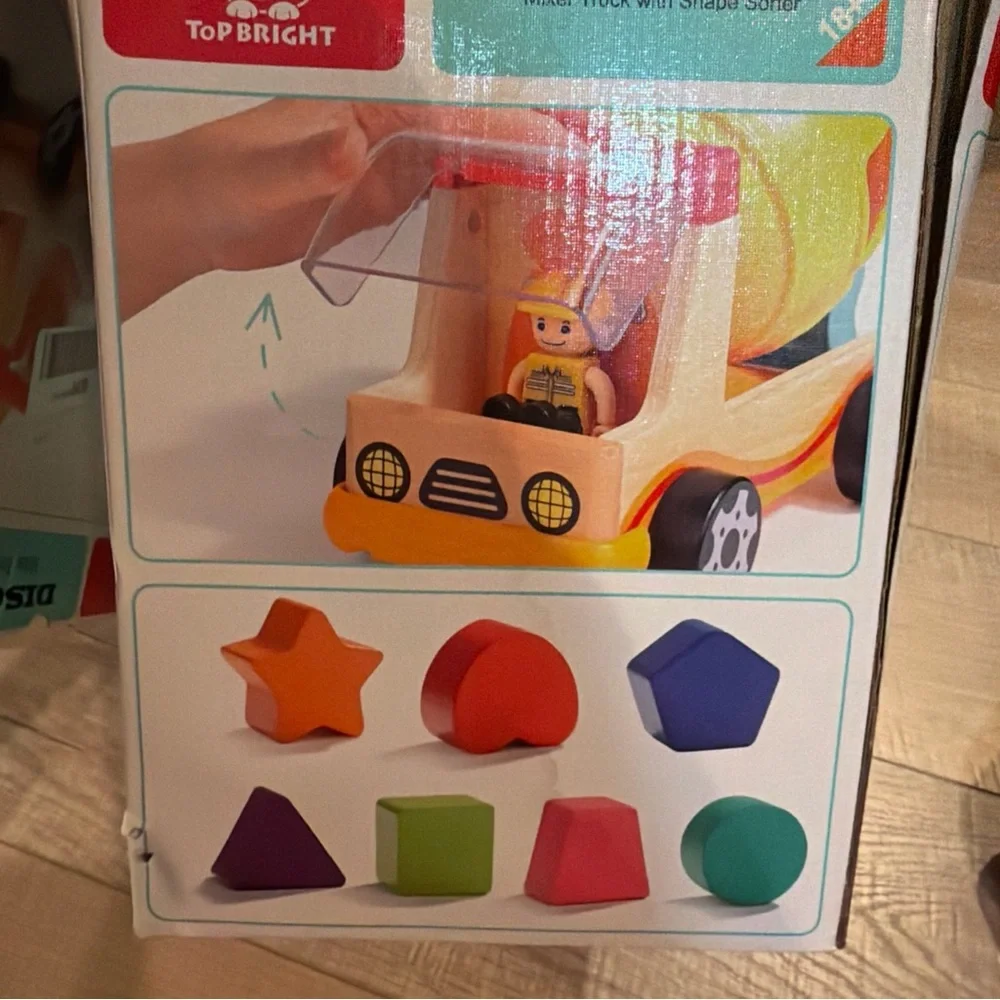 Yellow Shape-Sorting Cement Concrete Mixer Truck Toy by TOP BRIGHT